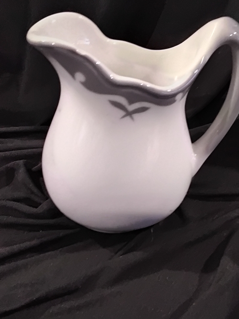 JACKSON White China Dish with Subtle Gray Stamp